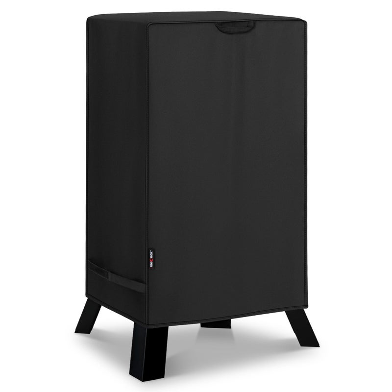 Unicook 40 Inch Smoker Cover for Masterbuilt, Outdoor Electric BBQ Smoker Grill Cover Heavy Duty Waterproof Fade Resistant, 23" W x 17" D x 39" H, Black - Image 1